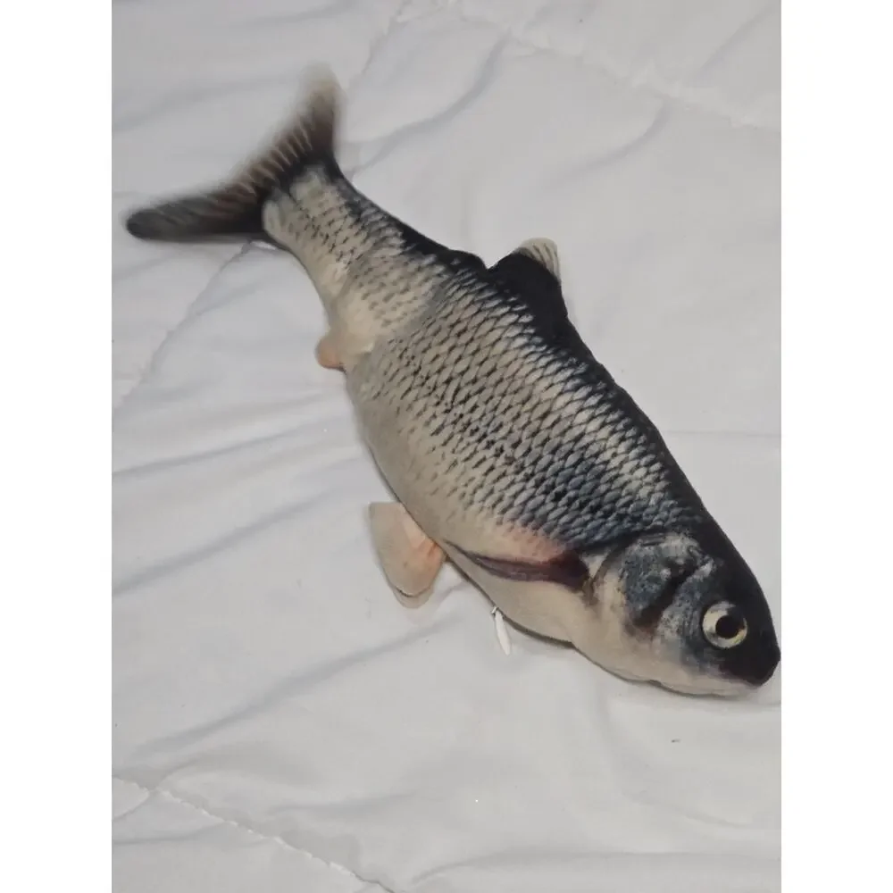 Moving Fish Flop Cat Toy Soft Plush Interactive Kitten Kitty Play Exercise